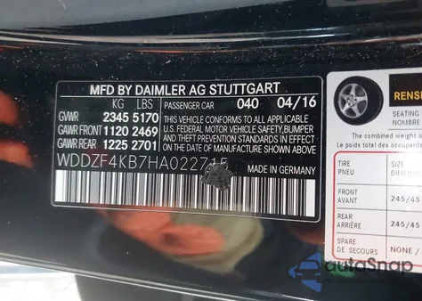 2017 Mercedes-Benz E 300 4Matic from USA, damaged, VIN WDDZF4KB7HA022715